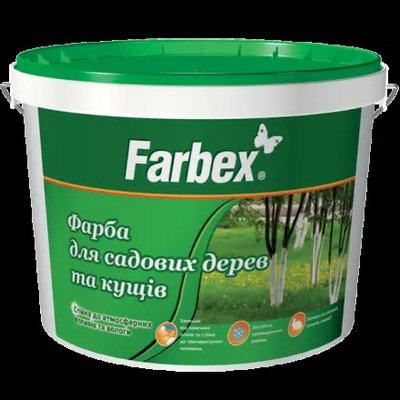 Фарба для садових дерев, біла матова, ТМ Farbex -1.4 кг 6086 фото