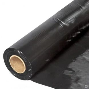 Пленка 30 мкм 0.8м*500м пленка черная в рулонах для мульчирования клубники ПМУФ081 фото